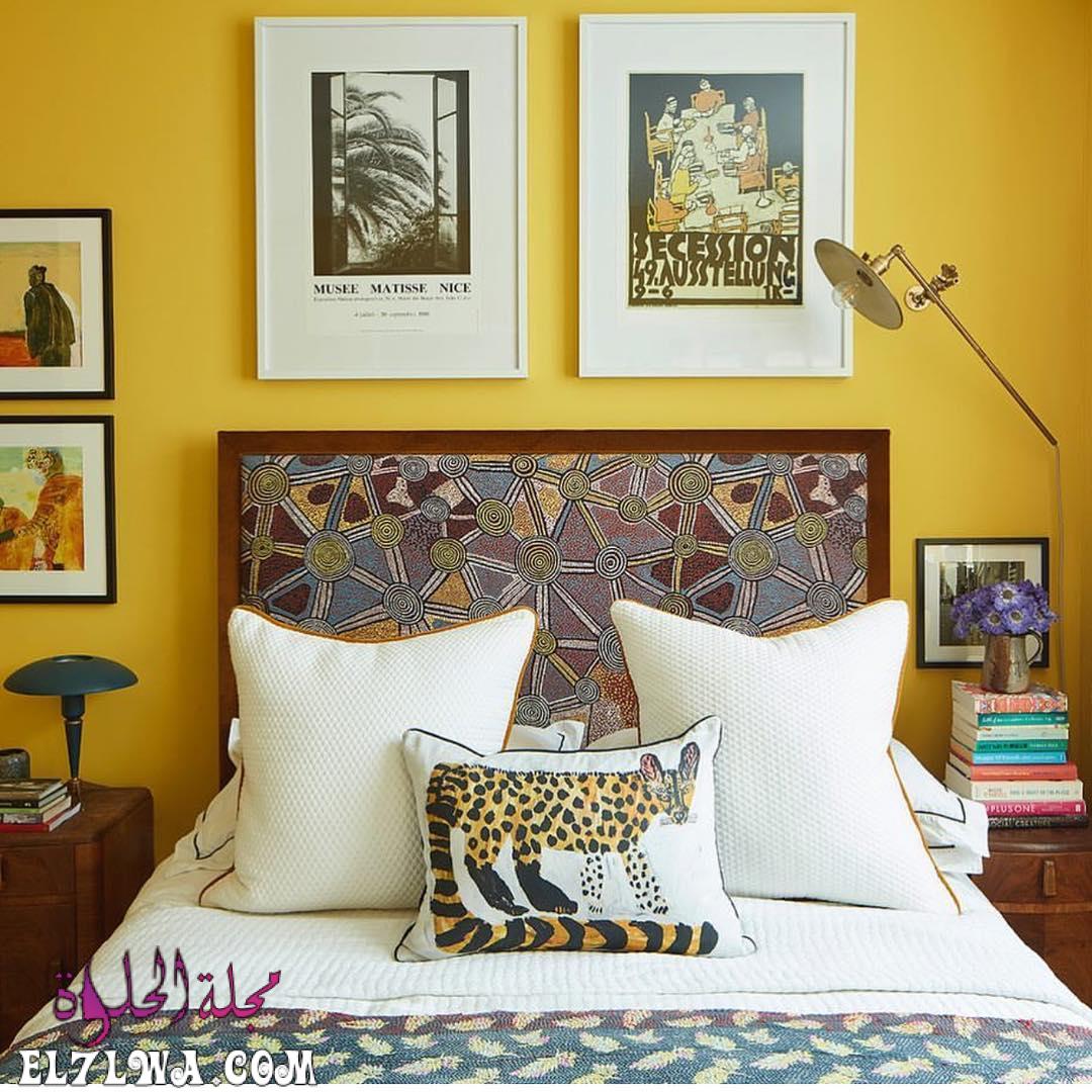 دهانات حوائط غرف نوم باللون الأصفر