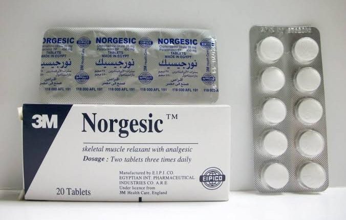 أقراص نورجيسيك Norgesic مسكن لألم العضلات والصداع الشديد