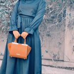 فساتين محجبات كاروهات شتاء 2021