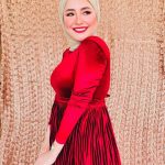 فساتين مخمل موضة شتاء ٢٠٢١ للمحجبات