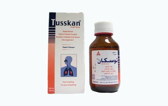 توسكان Tusskan شراب لعلاج السعال مذيب وطارد للبلغم