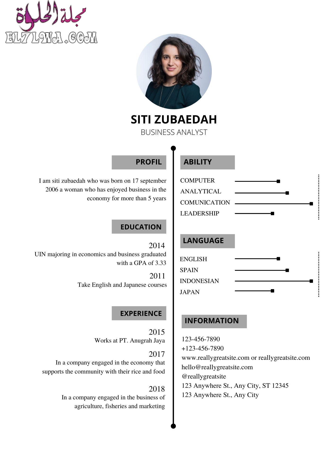 White Minimalist Business Resume