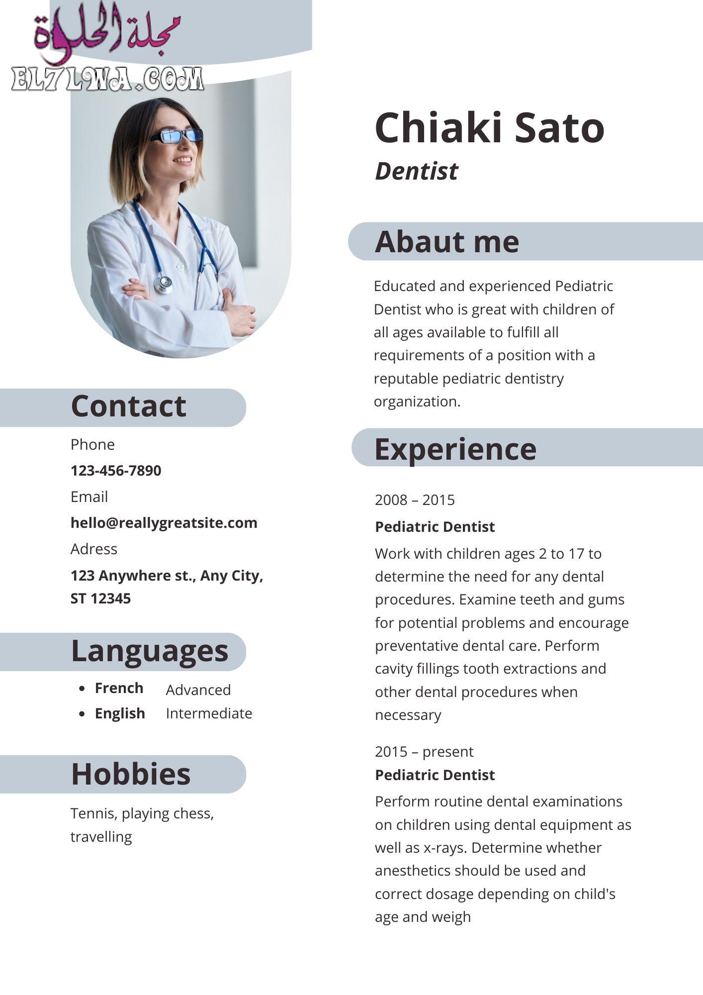 White and Gray Modern Docter Cv Resume