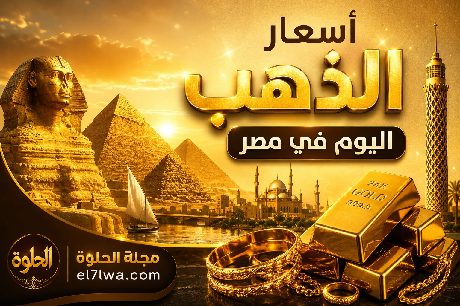 أسعار الذهب اليوم في مصر الجمعة 19 يونيو 2026 تتراجع بقوة.. عيار 21 يسجل 6000 جنيه وجولدمان ساكس يفاجئ الأسواق بتوقعات جديدة للمعدن الأصفر