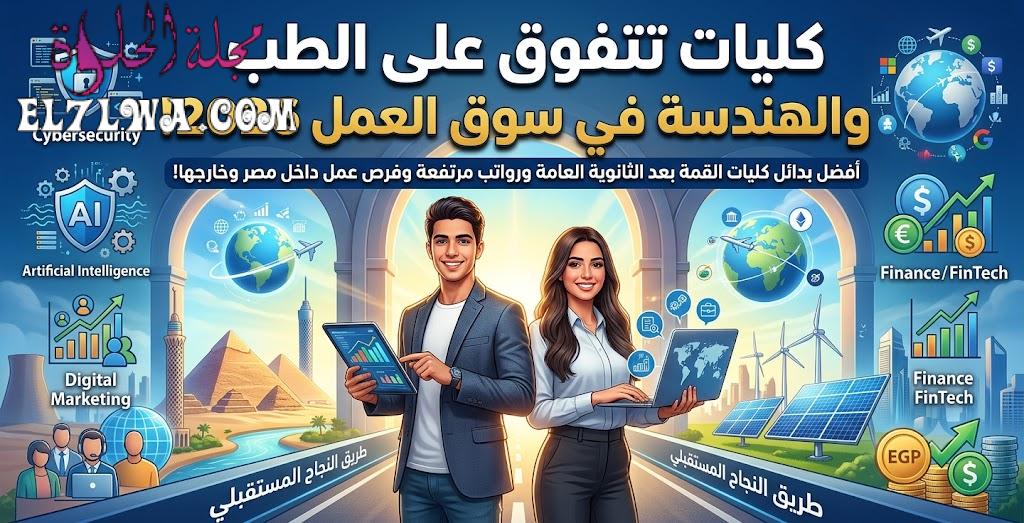 قبل إعلان نتيجة الثانوية العامة 2026.. هذه الكليات تتفوق على الطب والهندسة في سوق العمل برواتب مرتفعة وفرص توظيف أسرع.. تعرف على أفضل بدائل كليات القمة وتفاصيل تنسيق الجامعات 2026